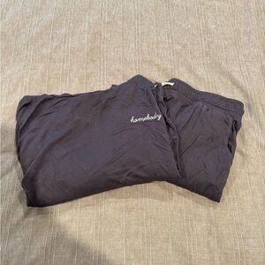 Magnolia Charcoal Gray Hoodie with Cream Drawstrings